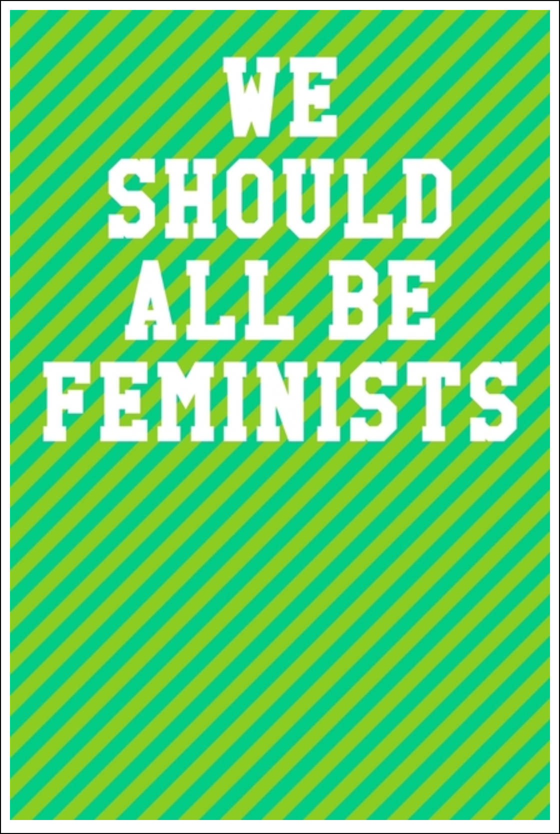We Should All Be Feminists: Guitar Tab Notebook - Stripes Green Notebooks - Tophatter Daily Deals