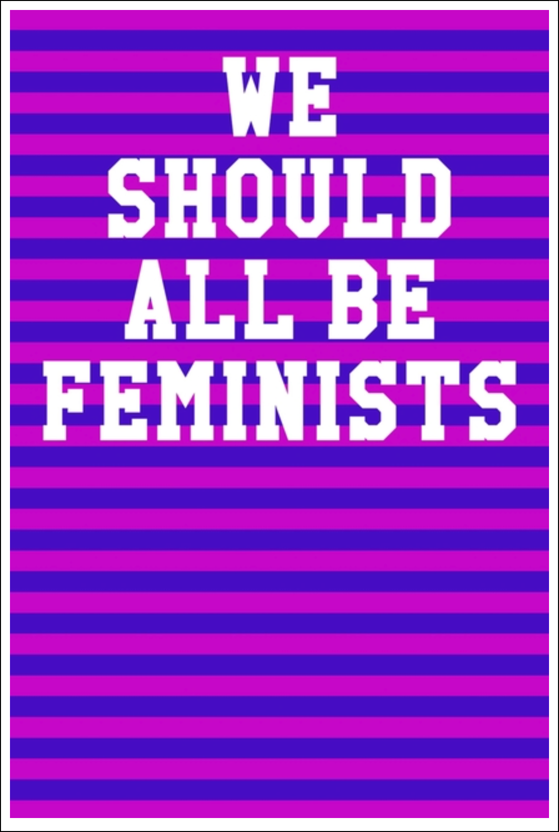 We Should All Be Feminists: Guitar Tab Notebook - Stripes Fuchsia & Purple Notebooks - Tophatter Daily Deals