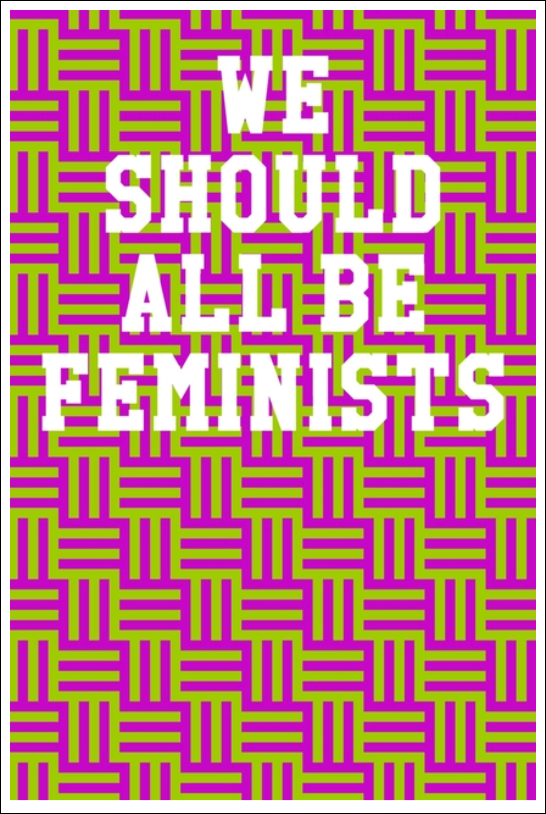 We Should All Be Feminists: Guitar Tab Notebook - Stripes Lime & Fuchsia Notebooks - Tophatter Daily Deals