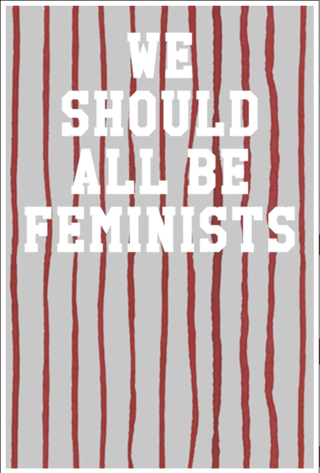We Should All Be Feminists: Guitar Tab Notebook - Stripes Red & White Notebooks - Tophatter Daily Deals