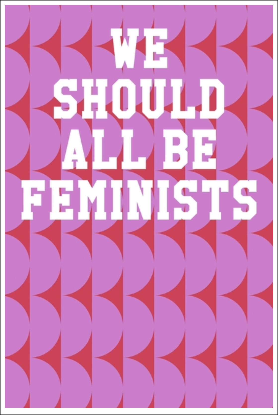 We Should All Be Feminists: Guitar Tab Notebook - Semi-Circle Patterns Pink & Red Notebooks - Tophatter Daily Deals