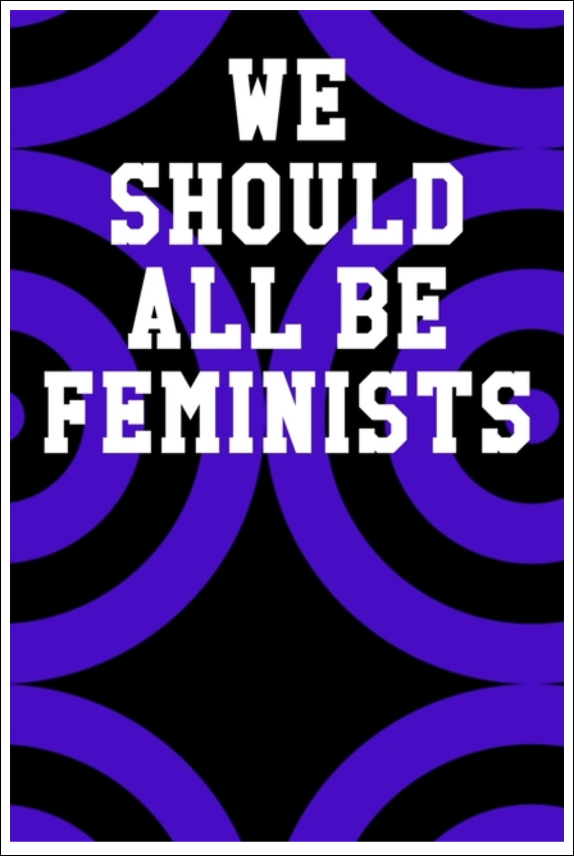 We Should All Be Feminists: Guitar Tab Notebook - Circles Purple & Black Notebooks - Tophatter Daily Deals