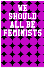 We Should All Be Feminists: Guitar Tab Notebook - Circles Black & Fuchsia Notebooks - Tophatter Daily Deals
