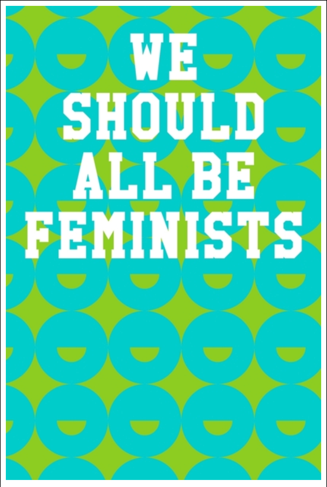 We Should All Be Feminists: Guitar Tab Notebook - Circles Lime & Teal Notebooks - Tophatter Daily Deals