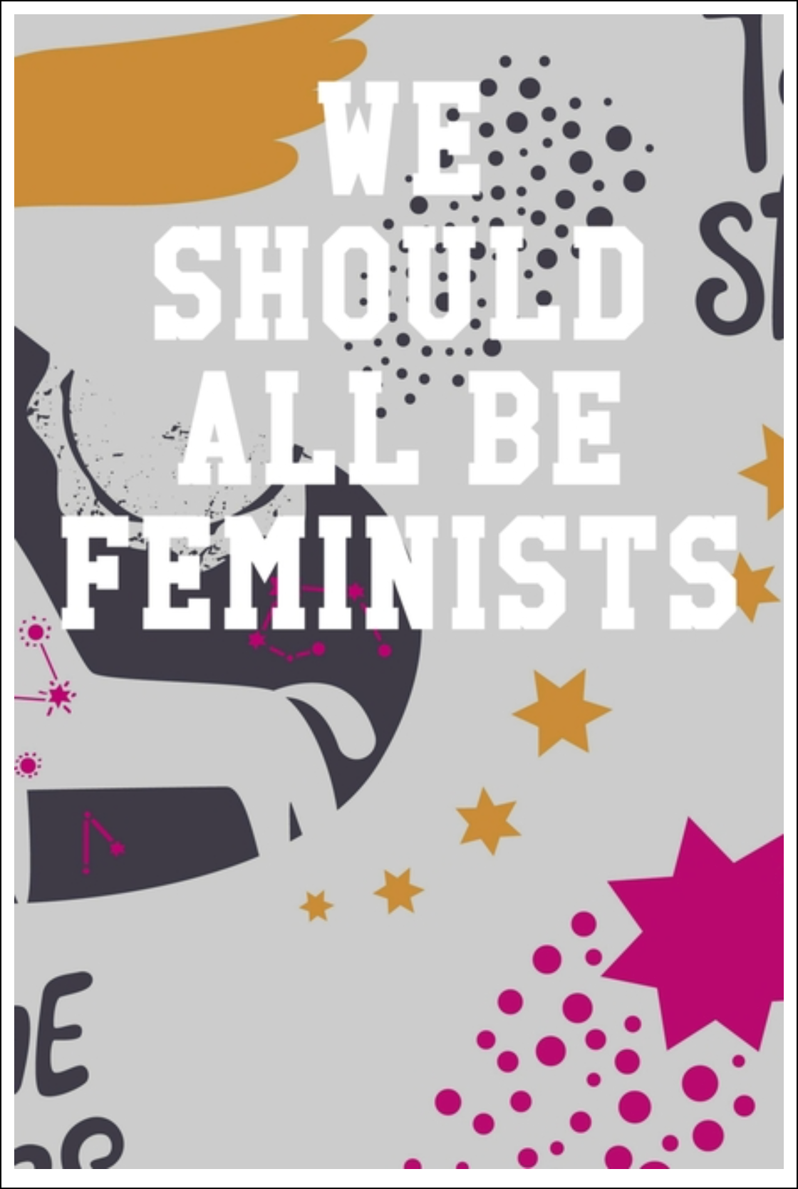 We Should All Be Feminists: Guitar Tab Notebook - Stars Orange & Pink Notebooks - Tophatter Daily Deals