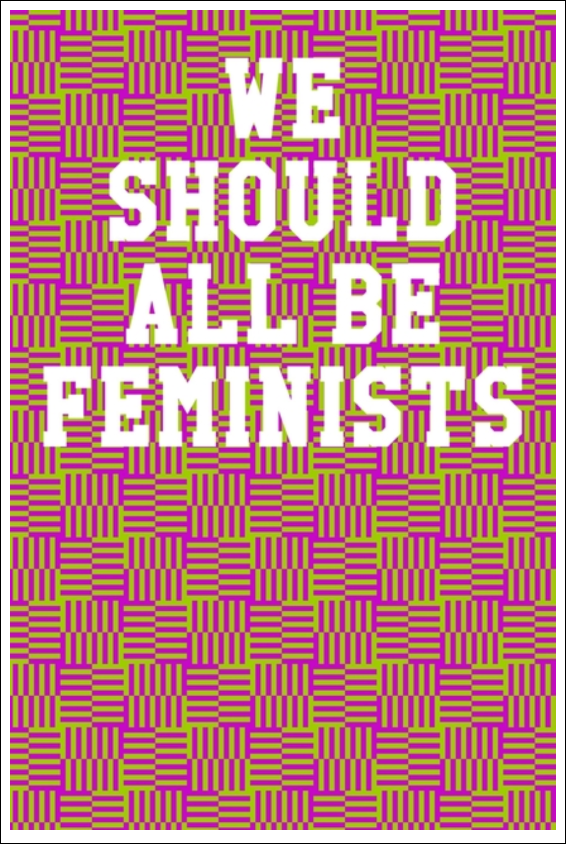 We Should All Be Feminists: Ukulele Tab Notebook - Stripes Lime & Fuchsia Notebooks - Tophatter Daily Deals