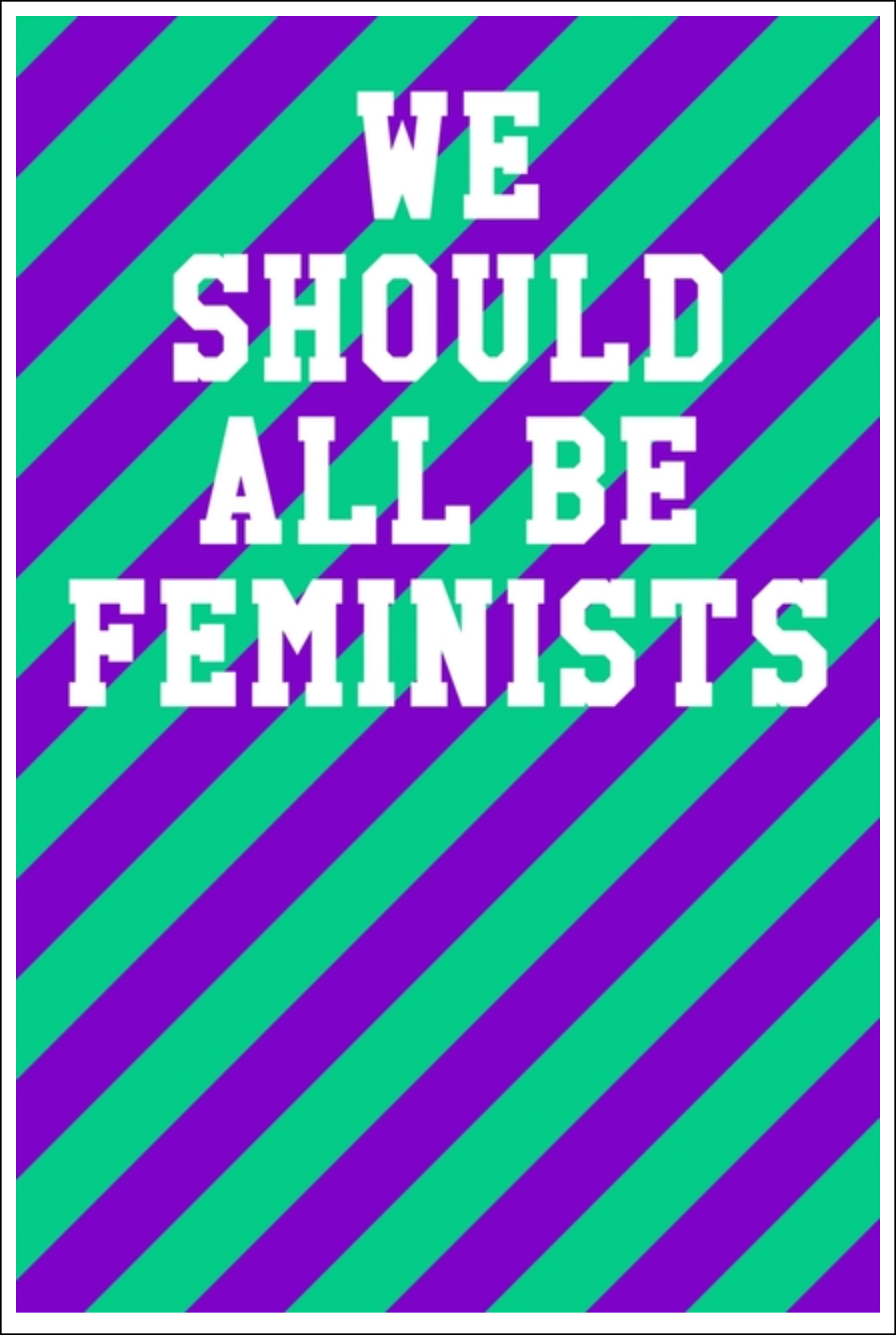 We Should All Be Feminists: Ukulele Tab Notebook - Stripes Purple & Mint Notebooks - Tophatter Daily Deals