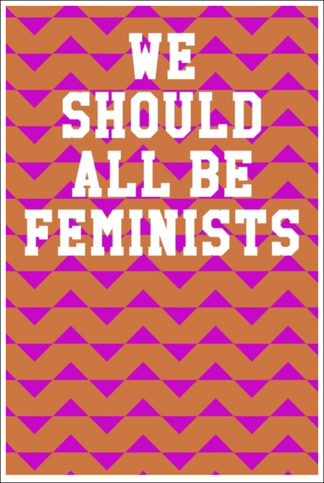We Should All Be Feminists: Ukulele Tab Notebook - Chevron Patterns Pink & Orange Notebooks - Tophatter Daily Deals