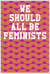 We Should All Be Feminists: Ukulele Tab Notebook - Chevron Patterns Pink & Orange Notebooks - Tophatter Daily Deals