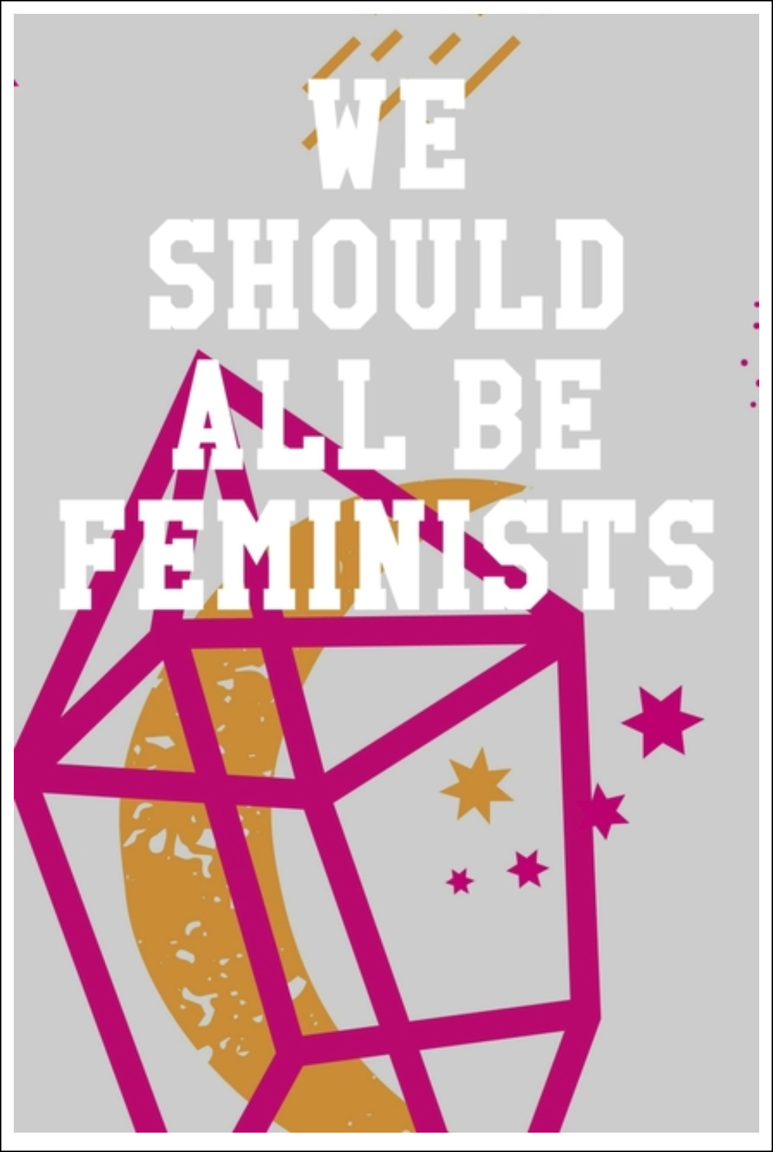 We Should All Be Feminists: Ukulele Tab Notebook - Stars Pink & Orange Notebooks - Tophatter Daily Deals