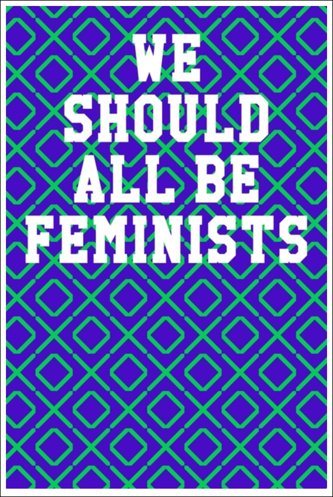 We Should All Be Feminists: Ukulele Tab Notebook - XO Patterns Blue & Green Notebooks - Tophatter Daily Deals