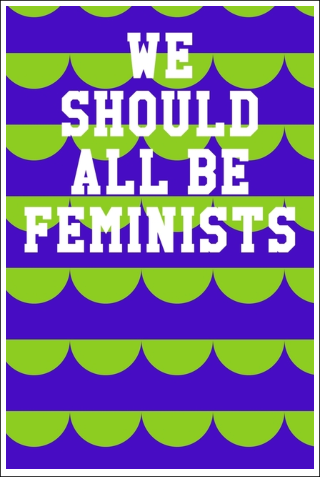 We Should All Be Feminists: Ukulele Tab Notebook - Semi-Circle Patterns Purple & Lime Notebooks - Tophatter Daily Deals