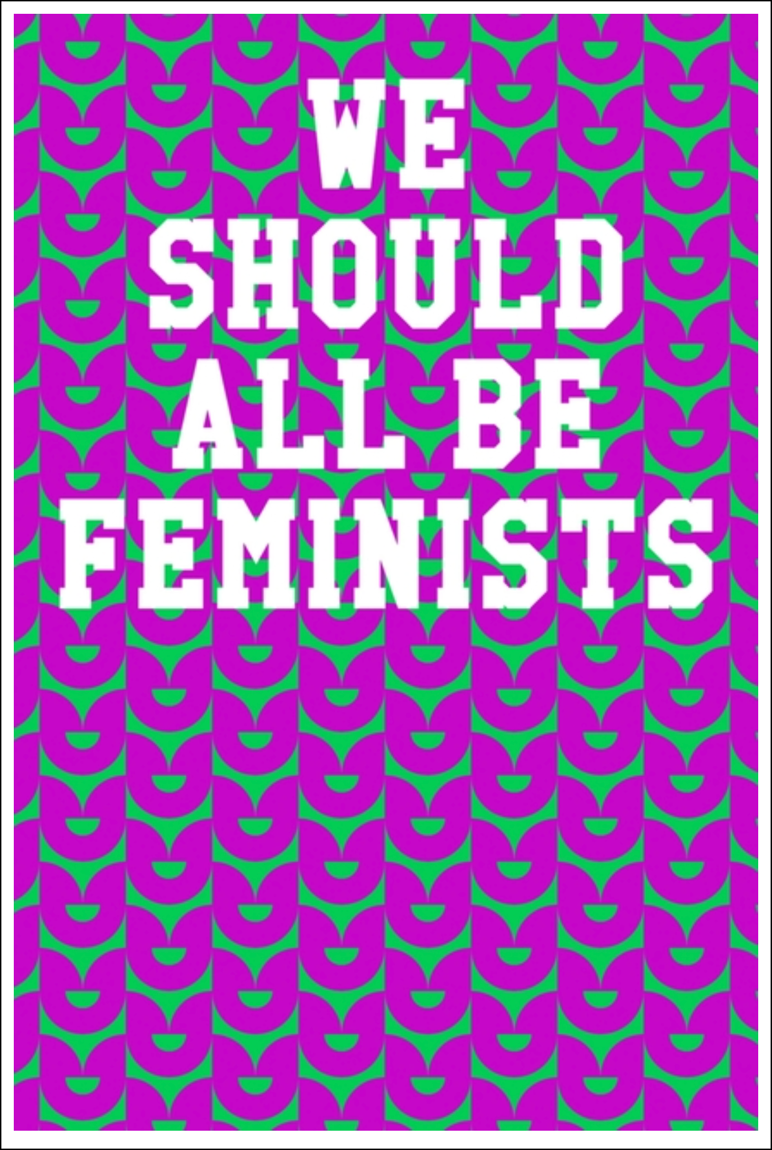 We Should All Be Feminists: Ukulele Tab Notebook - Semi-Circle Patterns Fuchsia & Green Notebooks - Tophatter Daily Deals