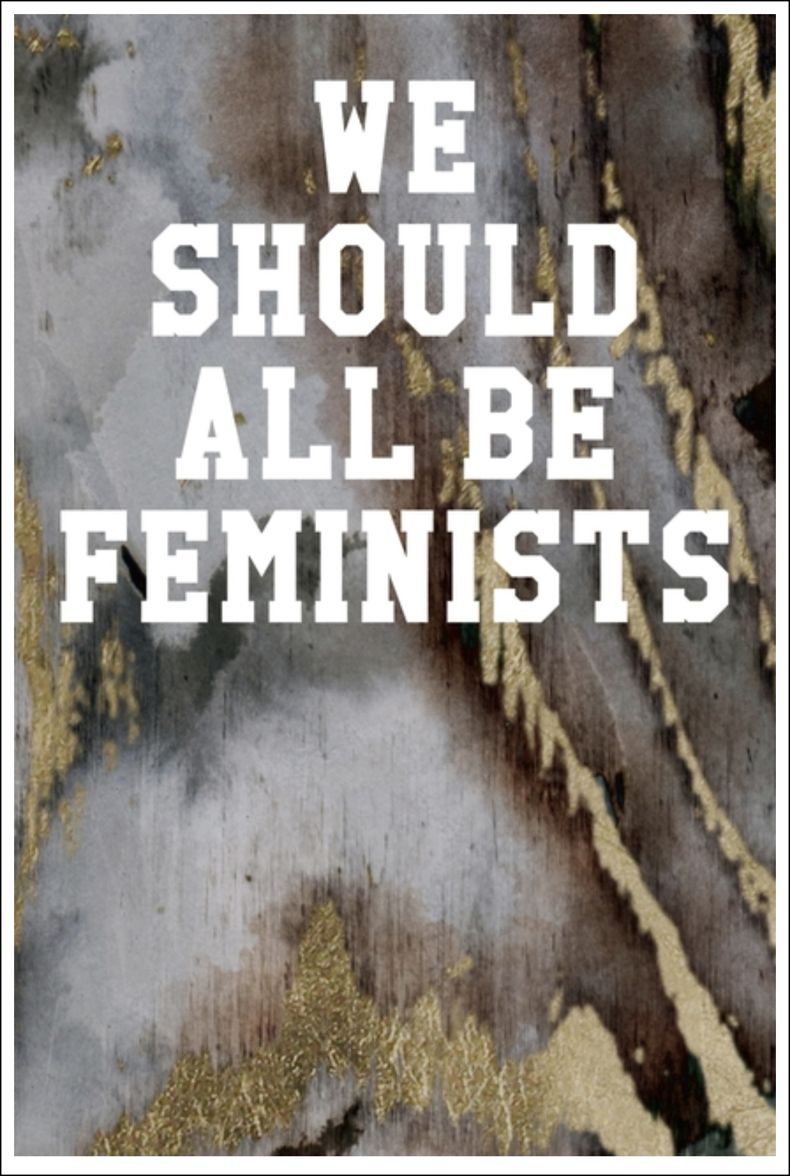 We Should All Be Feminists: Ukulele Tab Notebook - Marble Patterns Rust & Gold Notebooks - Tophatter Daily Deals