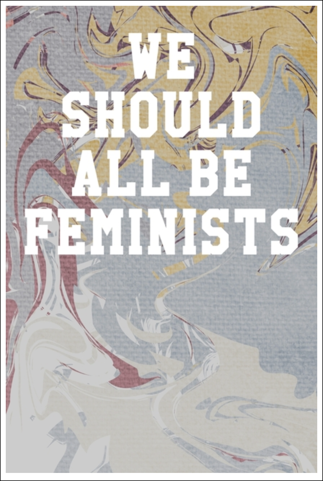 We Should All Be Feminists: Ukulele Tab Notebook - Marble Patterns Blue & Yellow Notebooks - Tophatter Daily Deals