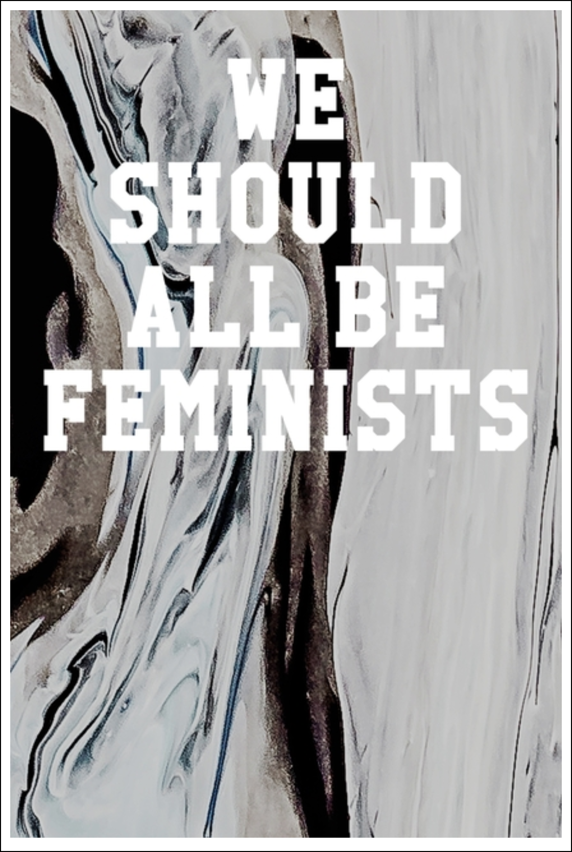 We Should All Be Feminists: Ukulele Tab Notebook - Marble Patterns Black & White Notebooks - Tophatter Daily Deals