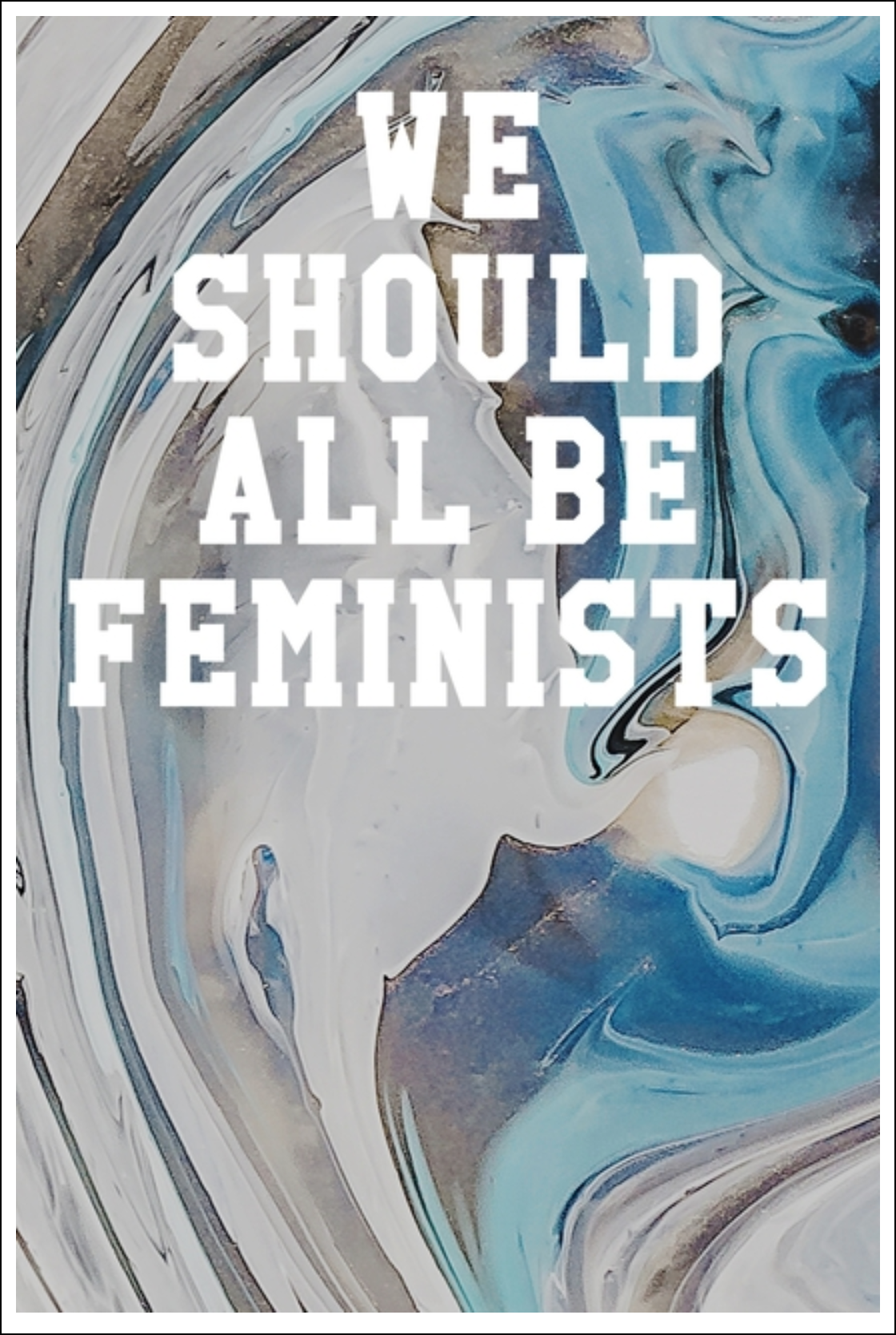 We Should All Be Feminists: Ukulele Tab Notebook - Marble Patterns Blue & White Notebooks - Tophatter Daily Deals