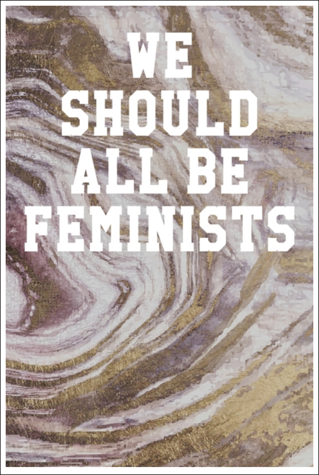 We Should All Be Feminists: Ukulele Tab Notebook - Marble Patterns Wine & Gold Notebooks - Tophatter Daily Deals
