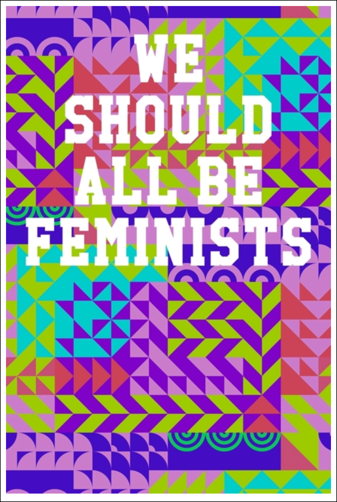 We Should All Be Feminists: Ukulele Tab Notebook - Collage Patterns Triangles Notebooks - Tophatter Daily Deals