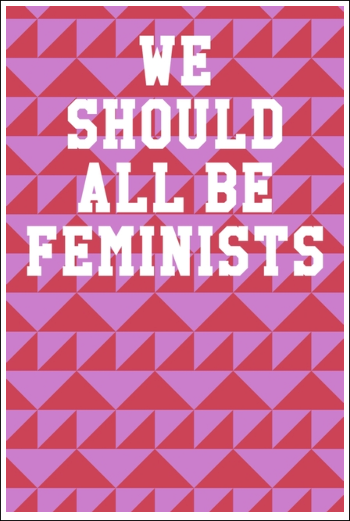 We Should All Be Feminists: Ukulele Tab Notebook - Triangles Pink & Red Notebooks - Tophatter Daily Deals