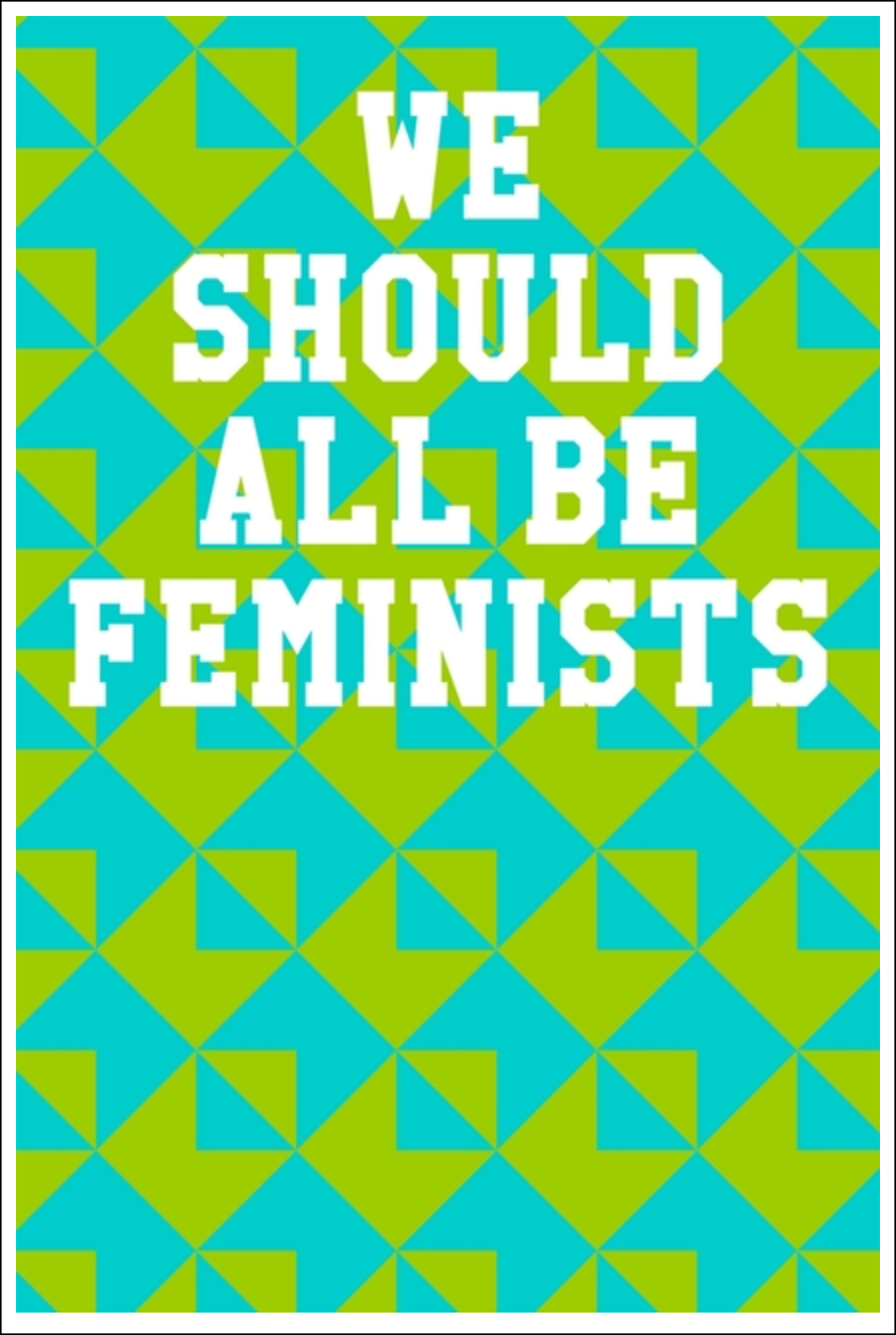 We Should All Be Feminists: Ukulele Tab Notebook - Triangles Lime & Teal Notebooks - Tophatter Daily Deals