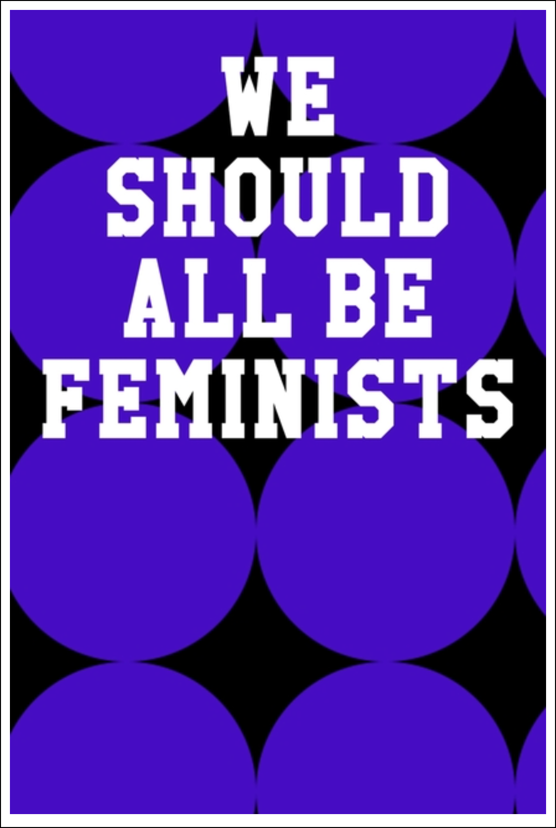 We Should All Be Feminists: Ukulele Tab Notebook - Circles Purple & Black Notebooks - Tophatter Daily Deals