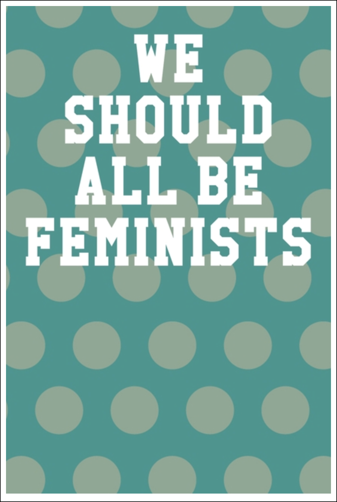 We Should All Be Feminists: Ukulele Tab Notebook - Circles Teal & White Notebooks - Tophatter Daily Deals