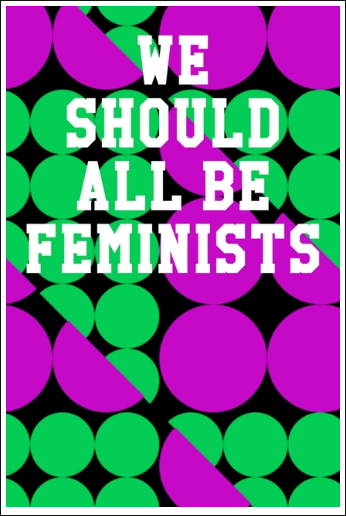 We Should All Be Feminists: Ukulele Tab Notebook - Circles Fuchsia & Green Notebooks - Tophatter Daily Deals