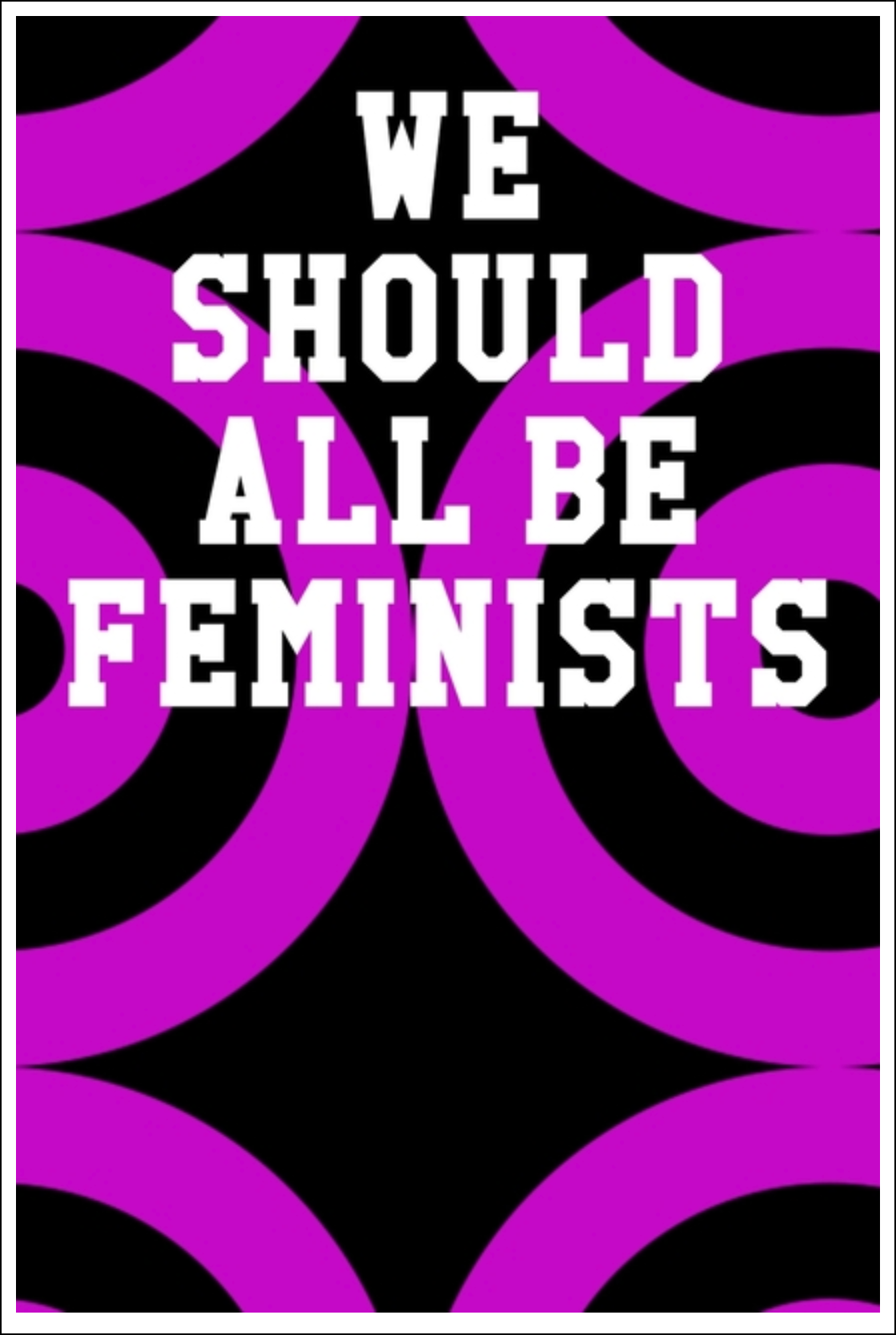 We Should All Be Feminists: Ukulele Tab Notebook - Circles Fuchsia & Black Notebooks - Tophatter Daily Deals