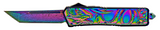 Dragon OTF Knife Titanium Rainbow Automatic Out The Front Switchblade Knife-OTF - Tophatter Daily Deals