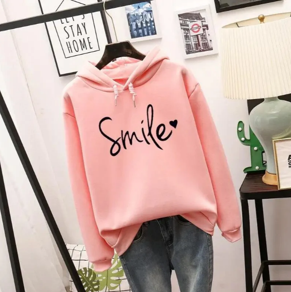 Soft Relaxed Women Hoodie - Oversized Pullover, Cotton Casual Pink - Tophatter Daily Deals
