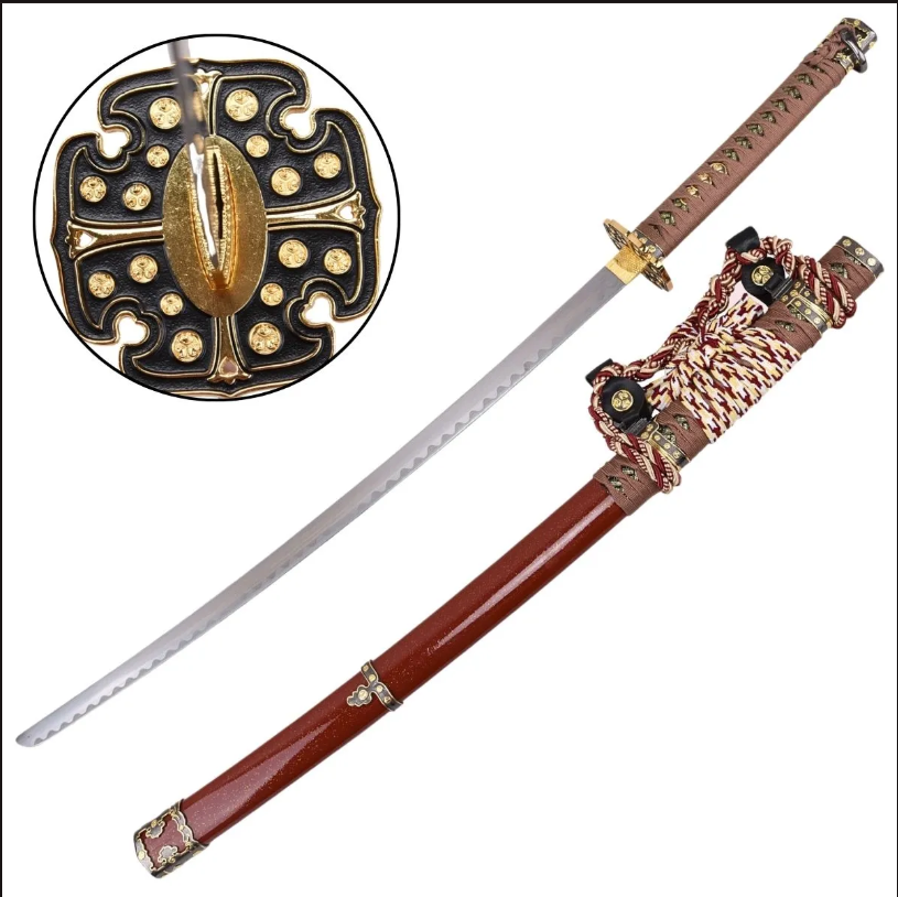 Taiichi Samurai Display Katana (Brown) Katana - Tophatter Daily Deals