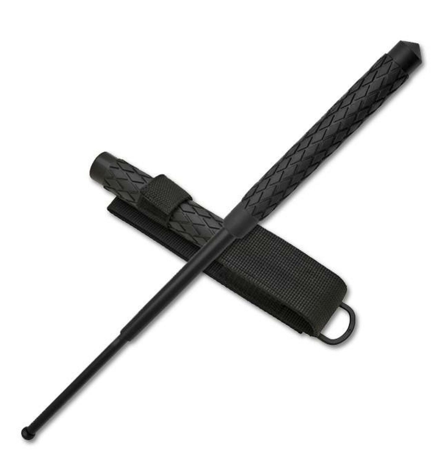 21" Solid Steel Baton With Glass Breaker and Sheath - Tophatter Daily Deals