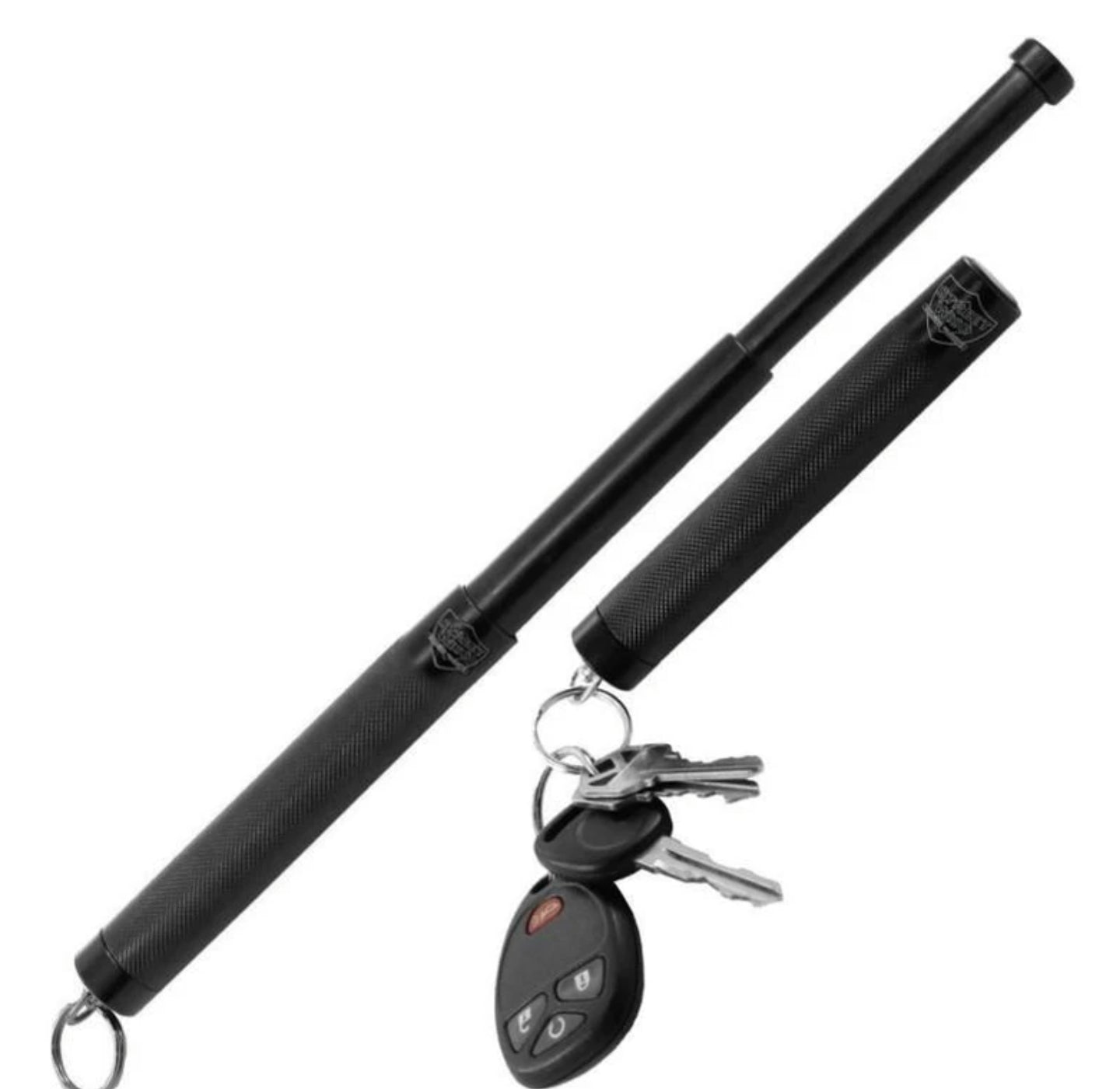 12" EXPANDABLE STEEL KEYCHAIN BATON - Tophatter Daily Deals
