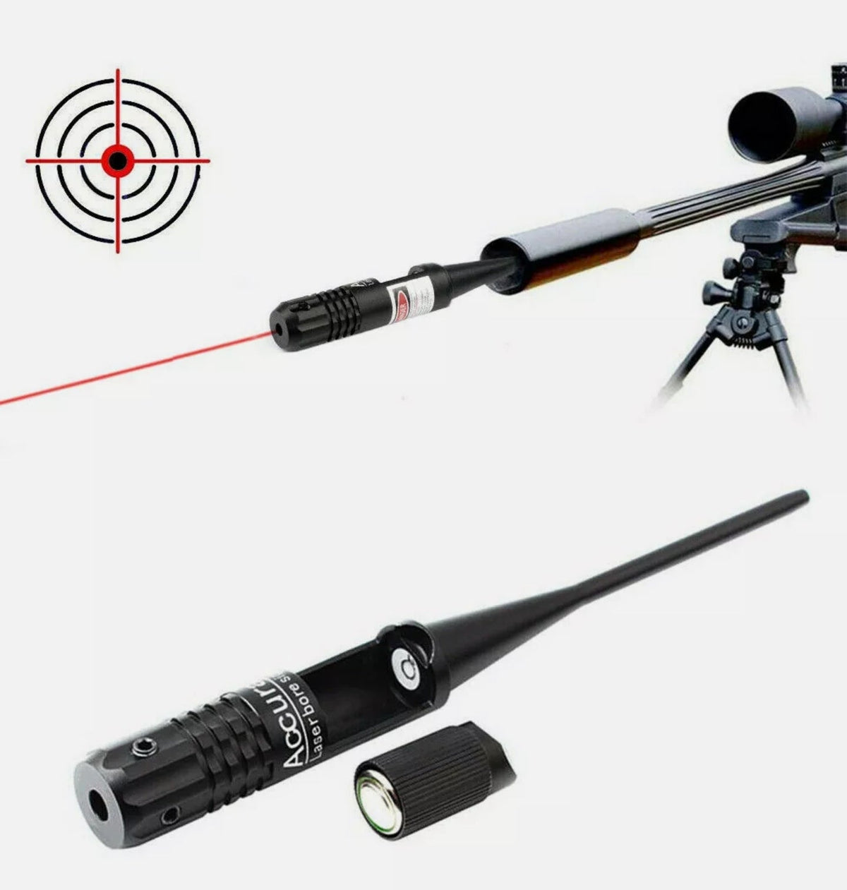 Laser Bore Sight Tactical Scopes Calibrator Kit for .22-.50 Caliber Rifle - Tophatter Daily Deals