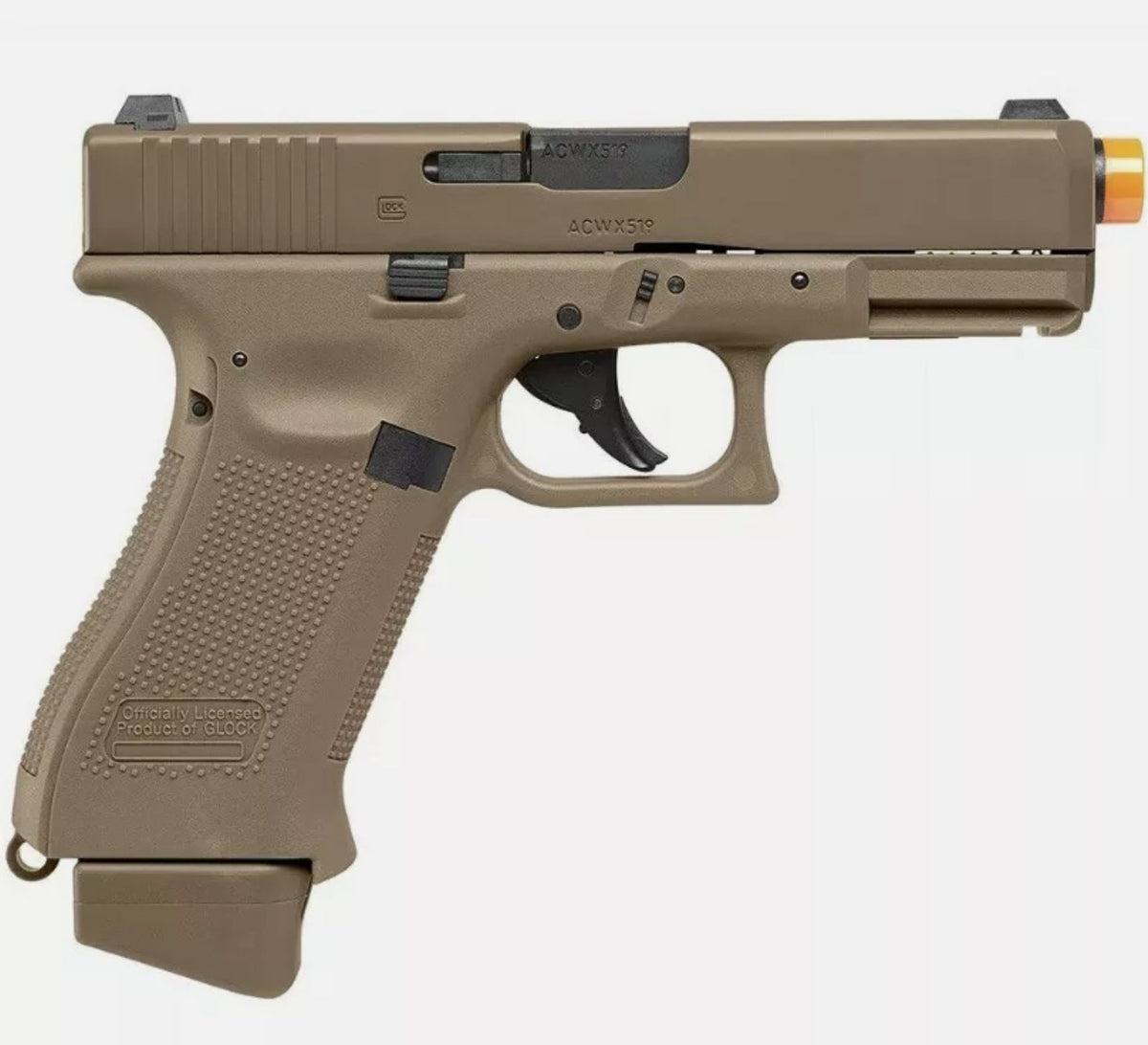UMAREX GLOCK 19X Co2 Power Half-Blowback Airsoft Pistol Coyote - Tophatter Daily Deals