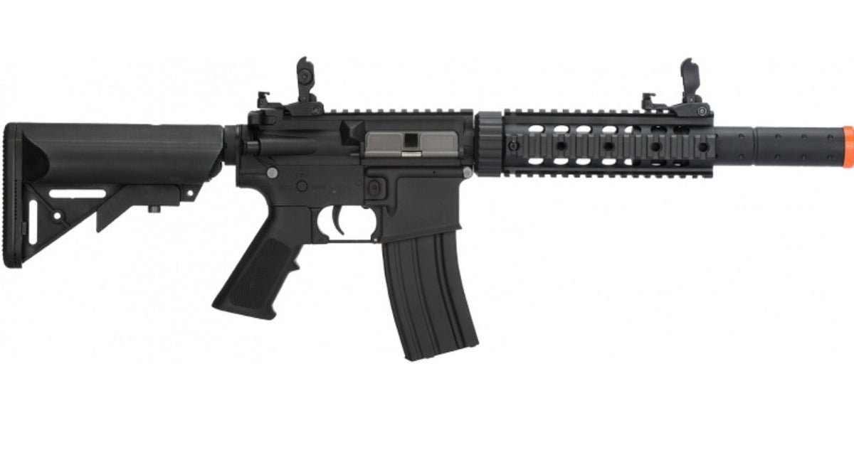 Lancer Tactical M4 SD GEN 2 Polymer AEG Airsoft Rifle - BLACK - Tophatter Daily Deals