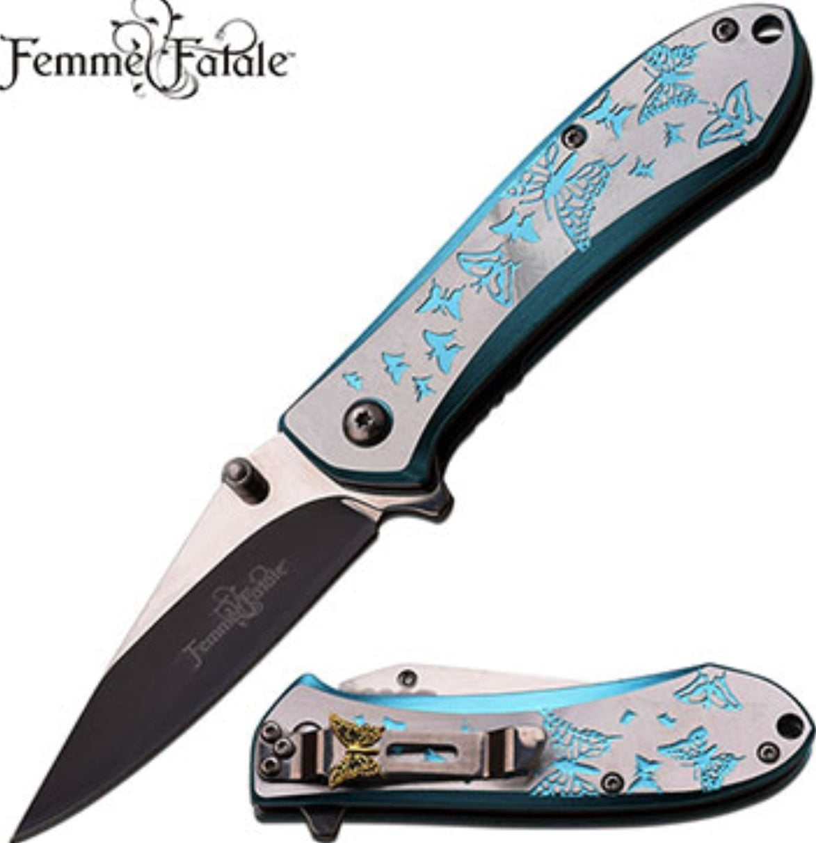 FEMME FATALE FF-A010LB SPRING ASSISTED KNIFE - Tophatter Daily Deals