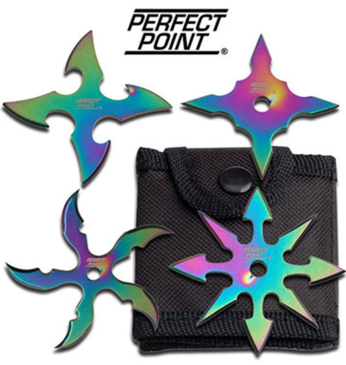 PERFECT POINT RC-107-4R THROWING STAR SET 2.5" DIAMETER - Tophatter Daily Deals
