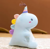 Pastel Party Dinosaur Plush Rainbow Plush Toy Blue Animals - Tophatter Daily Deals