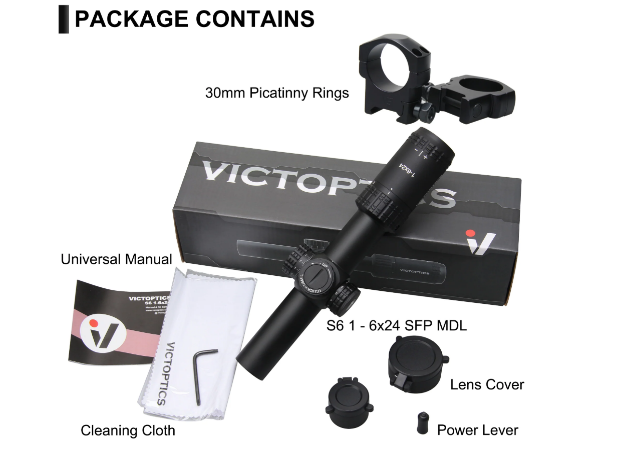 VECTOR OPTICS OPSL23 S6 1-6X24 ET SFP SCOPE - Tophatter's Army Deals OPTICS & SCOPES - Tophatter Daily Deals