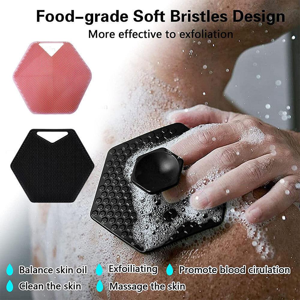 Silicone Body Scrubber - Silicone Body Face Scrubber Shower Cleansing Brush Exfoliating Deep Clean Brush Health & Beauty - Tophatter Daily Deals
