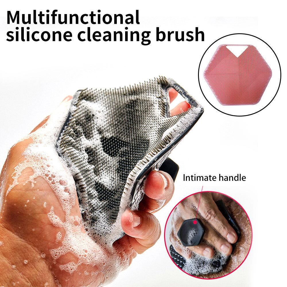 Silicone Body Scrubber - Silicone Body Face Scrubber Shower Cleansing Brush Exfoliating Deep Clean Brush Health & Beauty - Tophatter Daily Deals