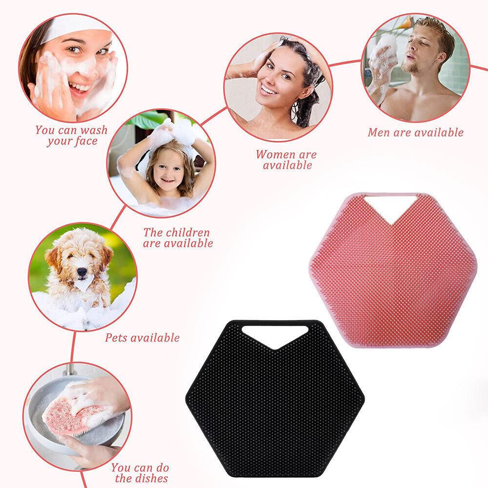 Silicone Body Scrubber - Silicone Body Face Scrubber Shower Cleansing Brush Exfoliating Deep Clean Brush Health & Beauty - Tophatter Daily Deals