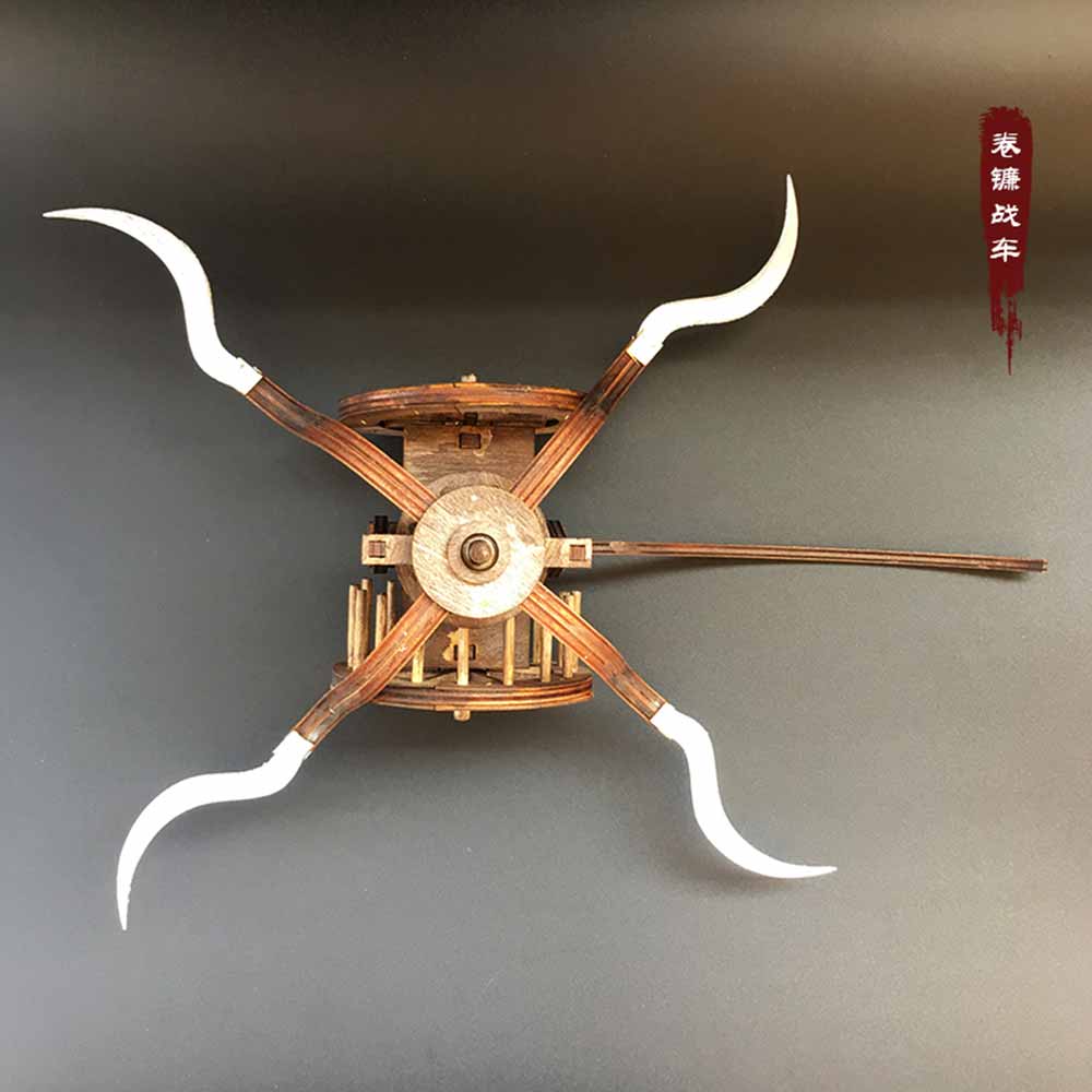 AM006 Scythed Chariot Military Wooden Mechanical Models 3D Mechanical Model Kit - Tophatter Daily Deals