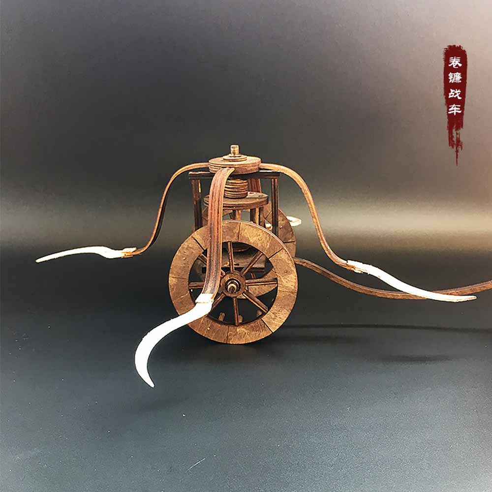 AM006 Scythed Chariot Military Wooden Mechanical Models 3D Mechanical Model Kit - Tophatter Daily Deals