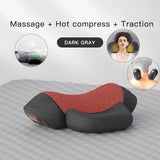 Neck Massage Pillow Heating Vibration Memory Foam Support DGy 3Function - Tophatter Daily Deals