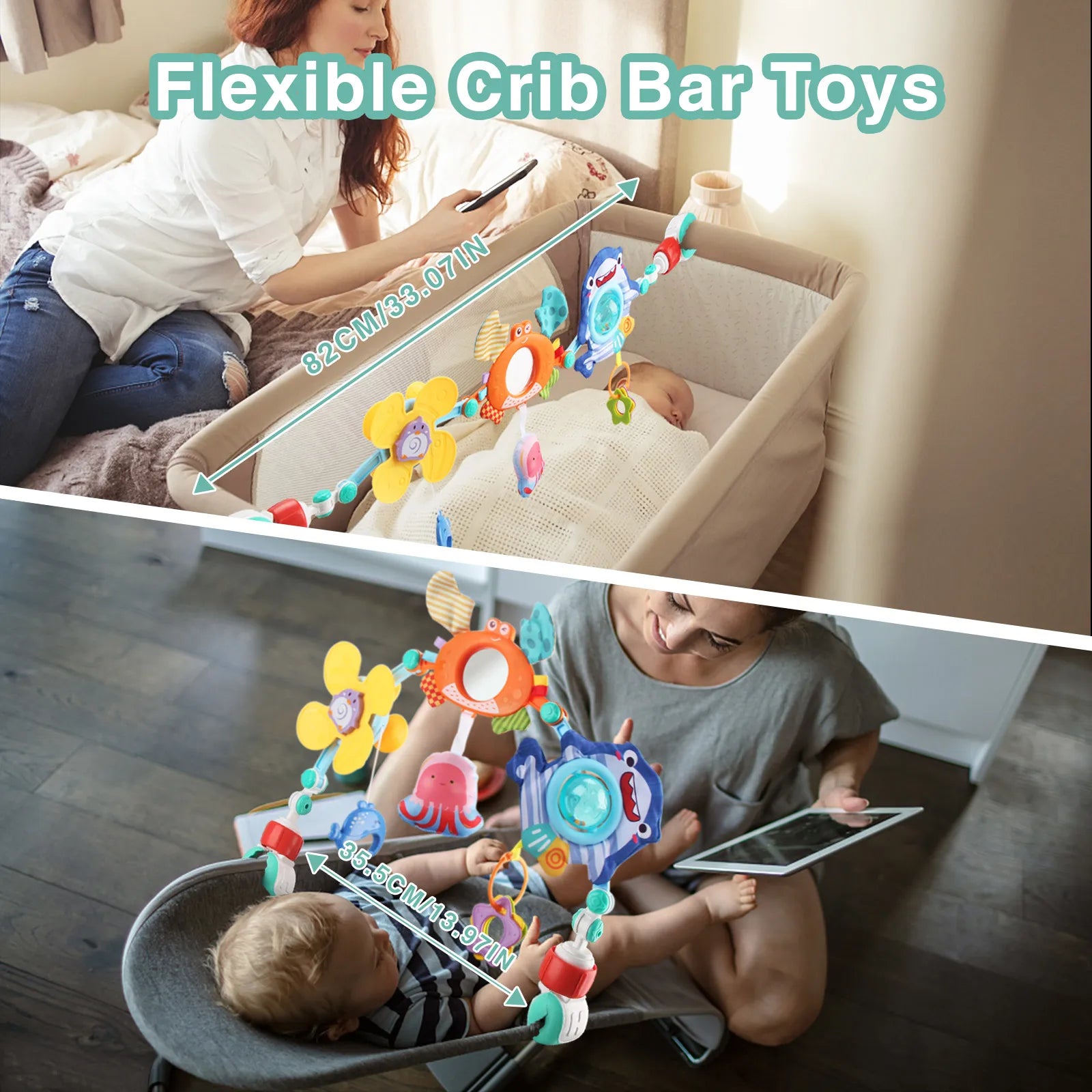 Stroller Activity Arch Toy Newborn Sensory Toys Fine Motor - Tophatter Daily Deals