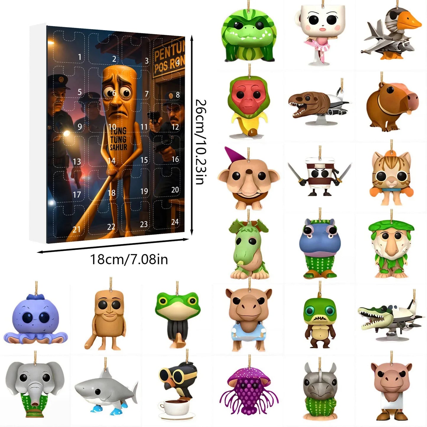 Advent Calendar 24 Day Italian Brainrot Christmas Keepsake - Tophatter Daily Deals