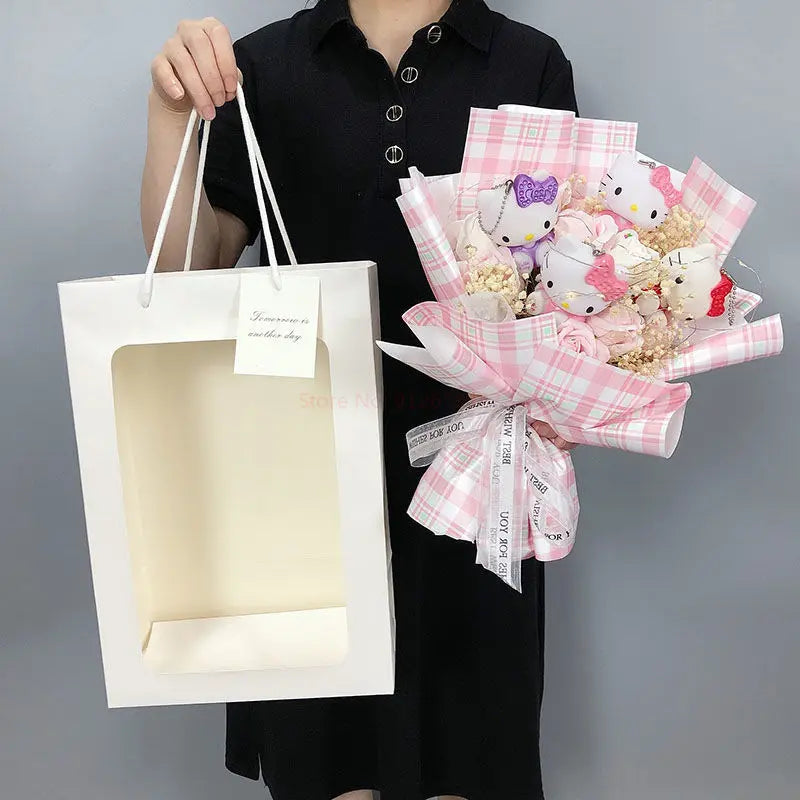 Sanrio Hello Kitty Kawaii Plush Bouquet Flowers - Tophatter Daily Deals